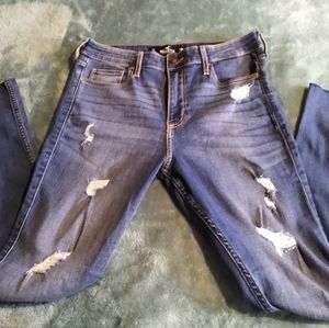 Hollister High Rise Super Skinny distressed jeans